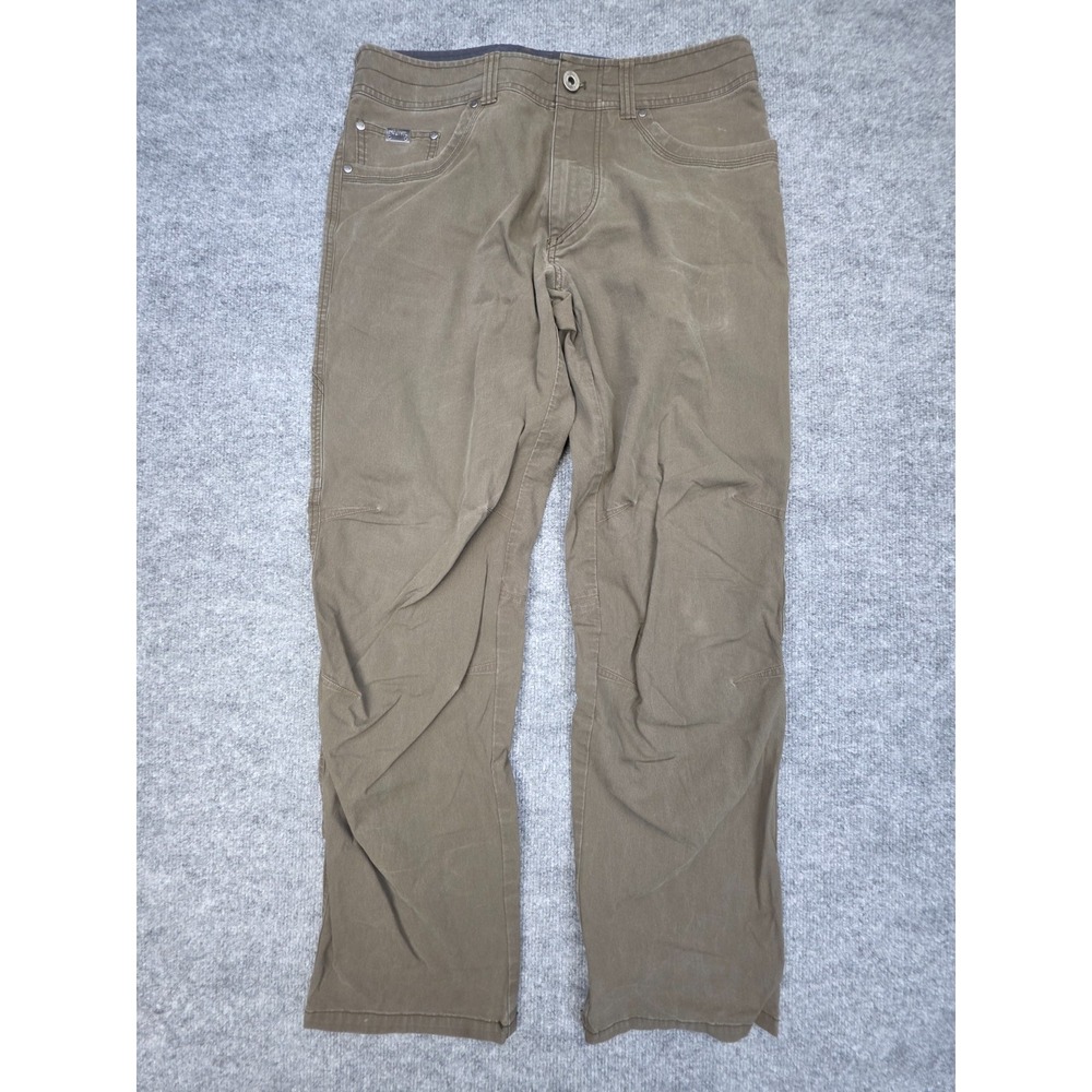 Kuhl Revolvr Pants Mens 34x32 (FITS 34 x 31) Brown Kuhl Hiking Outdoor Stretch